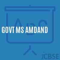 Govt Ms Amdand Middle School Logo