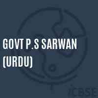Govt P.S Sarwan (Urdu) Primary School Logo