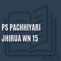 Ps Pachhiyari Jhirua Wn 15 Primary School Logo