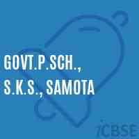 Govt.P.Sch., S.K.S., Samota Primary School Logo