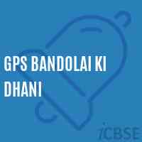 Gps Bandolai Ki Dhani Primary School Logo