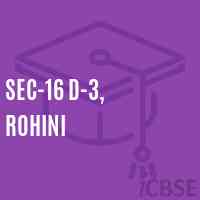 Sec-16 D-3, Rohini Primary School Logo