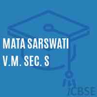 Mata Sarswati V.M. Sec. S Secondary School Logo