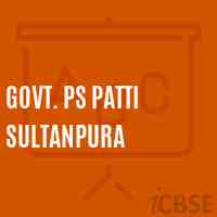 Govt. Ps Patti Sultanpura Primary School Logo