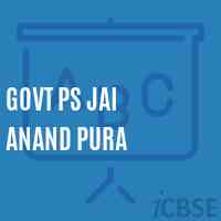 Govt Ps Jai Anand Pura Primary School Logo
