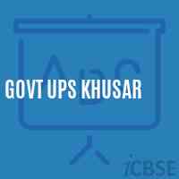 Govt Ups Khusar Middle School Logo