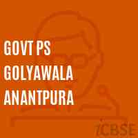 Govt Ps Golyawala Anantpura Primary School Logo