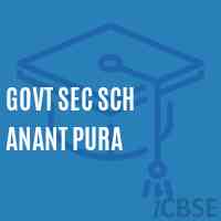 Govt Sec Sch Anant Pura Secondary School Logo