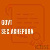 Govt Sec.Akhepura Secondary School Logo
