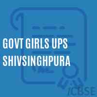 Govt Girls Ups Shivsinghpura Middle School Logo