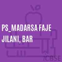 Ps_Madarsa Faje Jilani, Bar Primary School Logo