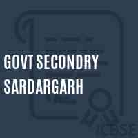 Govt Secondry SARDARGARH Secondary School Logo