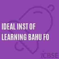 Ideal Inst of Learning Bahu Fo Primary School Logo
