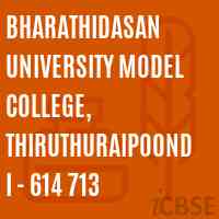 Bharathidasan University Model College, Thiruthuraipoondi - 614 713 Logo