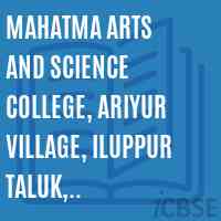 Mahatma Arts and Science College, Ariyur Village, Iluppur Taluk, Pudukkottai District-622 101 Logo