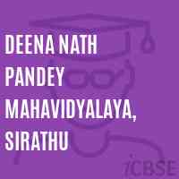 Deena Nath Pandey Mahavidyalaya, Sirathu College Logo