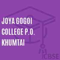 Joya Gogoi College P.O. Khumtai Logo