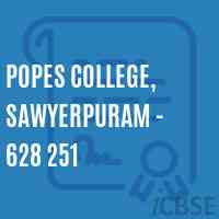 Popes College, Sawyerpuram - 628 251 Logo
