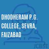 Dhodheram P.G. College, Sevra, Faizabad Logo