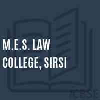 M.E.S. Law College, Sirsi Logo