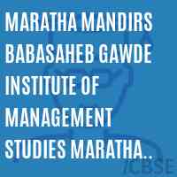 Maratha Mandirs Babasaheb Gawde Institute of Management Studies Maratha Mandir Marg Mumbai 400 008 Logo