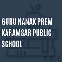Guru Nanak Prem Karamsar Public School Logo