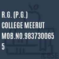 R.G. (P.G.) College Meerut Mob.No.9837300655 Logo