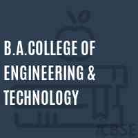 B.A.College of Engineering & Technology Logo