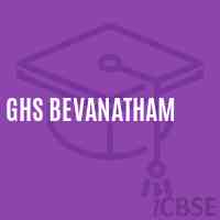 Ghs Bevanatham Secondary School Logo