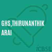Ghs,Thirunanthikarai Secondary School Logo