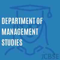 Department of Management Studies College Logo