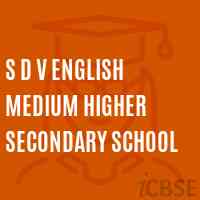 S D V English Medium Higher Secondary School Logo
