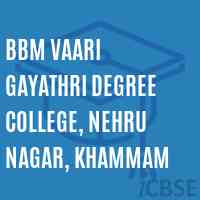 BBM vaari Gayathri Degree College, Nehru Nagar, Khammam Logo