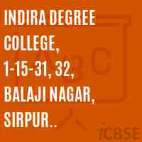 Indira Degree College, 1-15-31, 32, Balaji Nagar, Sirpur Kaghaznagar Logo