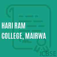 Hari Ram College, Mairwa Logo