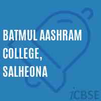 Batmul Aashram College, Salheona Logo