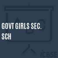 Govt Girls Sec. Sch School Logo