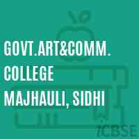 Govt.Art&comm. College Majhauli, Sidhi Logo
