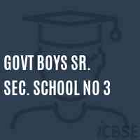 Govt Boys Sr. Sec. School No 3 Logo