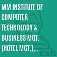 MM Institute of Computer Technology & Business Mgt. (Hotel Mgt.), Mullana-Ambala Logo
