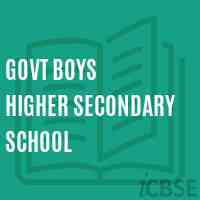 Govt Boys Higher Secondary School Logo