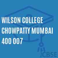 Wilson College Chowpatty Mumbai 400 007 Logo