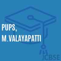 Pups, M.Valayapatti Primary School Logo