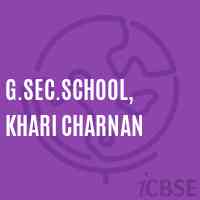 G.Sec.School, Khari Charnan Logo