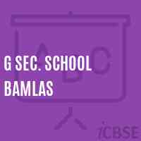 G Sec. School Bamlas Logo