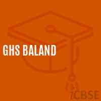 Ghs Baland Secondary School Logo