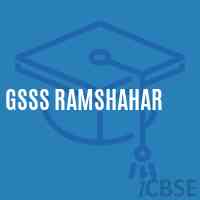Gsss Ramshahar High School Logo