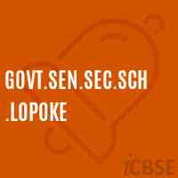 Govt.Sen.Sec.Sch.Lopoke High School Logo