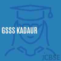 Gsss Kadaur High School Logo