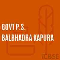 Govt P.S. Balbhadra Kapura Primary School Logo